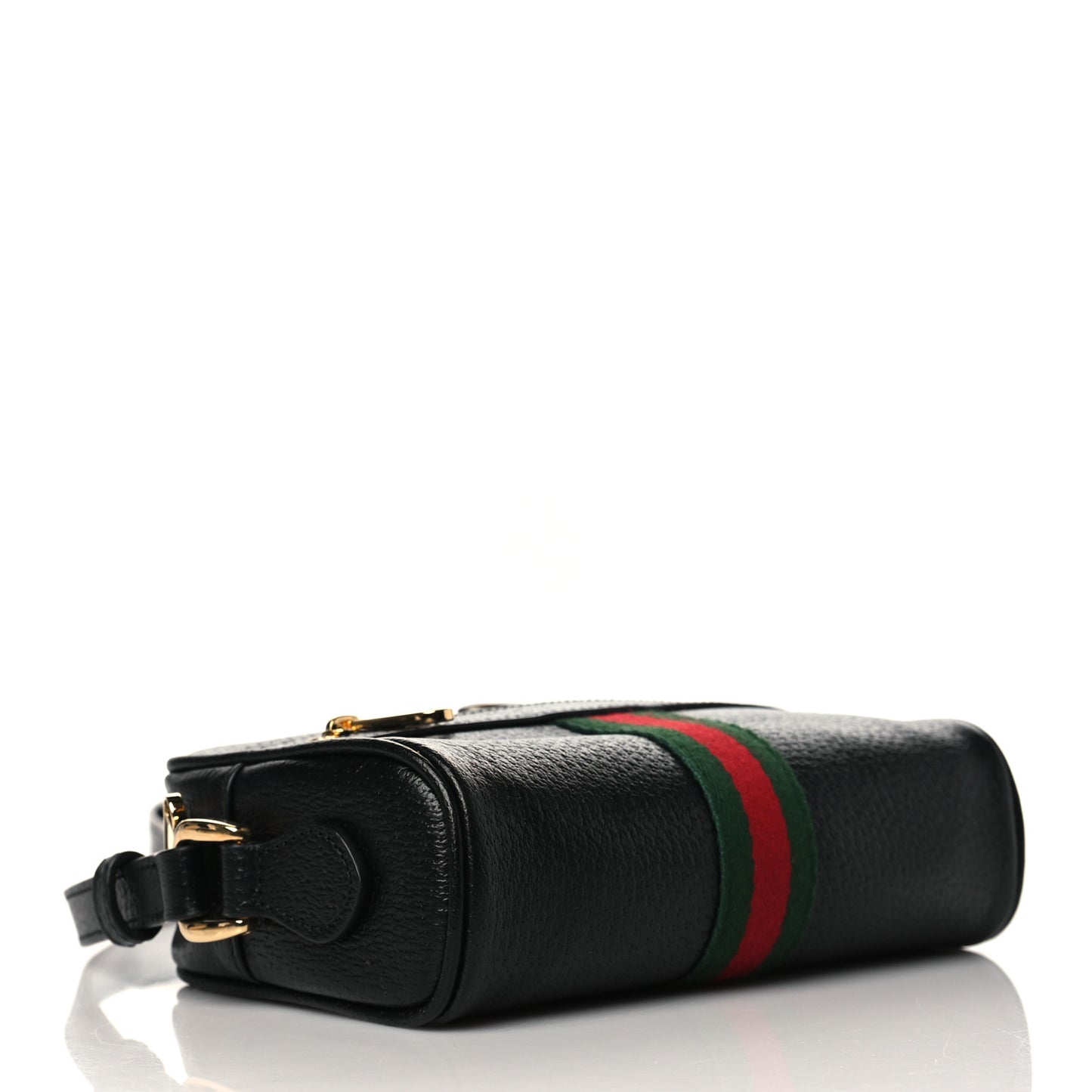 Calfskin Web Mini Ophidia Shoulder Bag Black