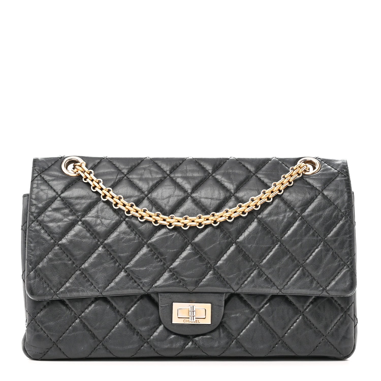 Chanel Aged Calfskin Quilted 2.55 Reissue 226 Flap Black 1 of 10