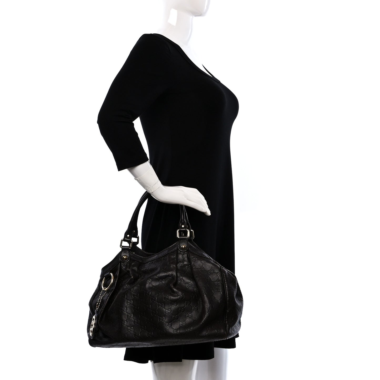 Guccissima Medium Sukey Tote Brown