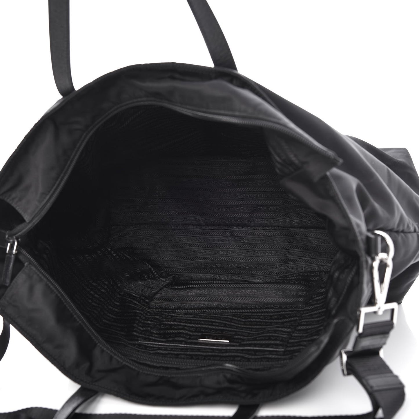 Tessuto Nylon Saffiano Vela Tote Black