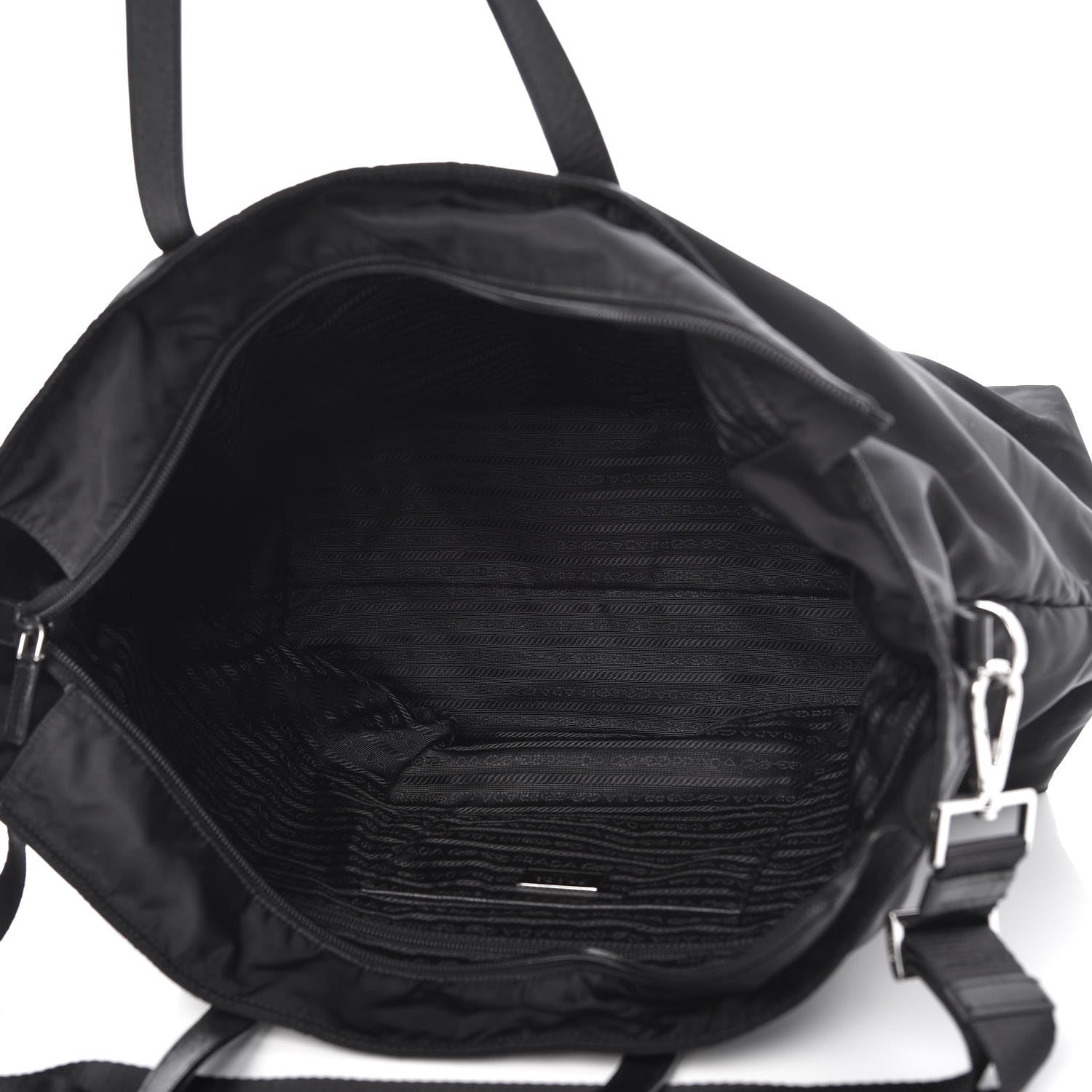 Prada Tessuto Nylon Saffiano Vela Tote Black 6 of 9
