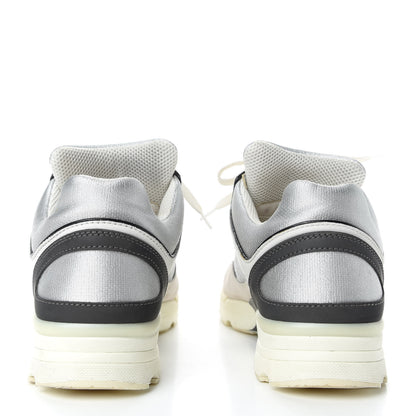 Chanel Suede Calfskin CC Sneakers 36 Black White Silver 6 of 11