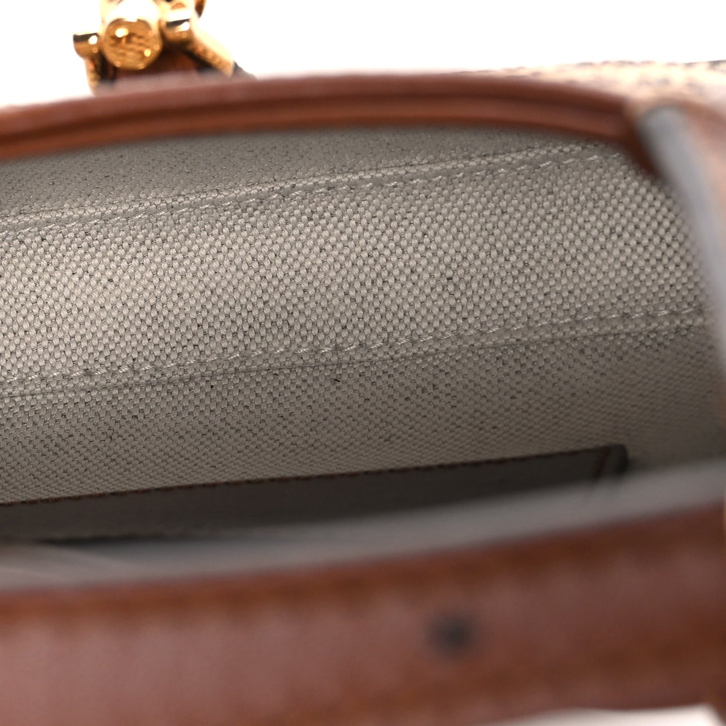 New Canvas Charisma Calfskin Crystal GG Monogram Mini Jackie 1961 Hobo Camel Ebony
