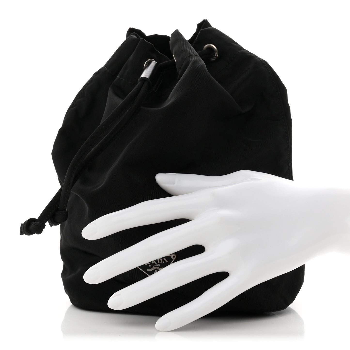 Nylon Vela Drawstring Pouch Black
