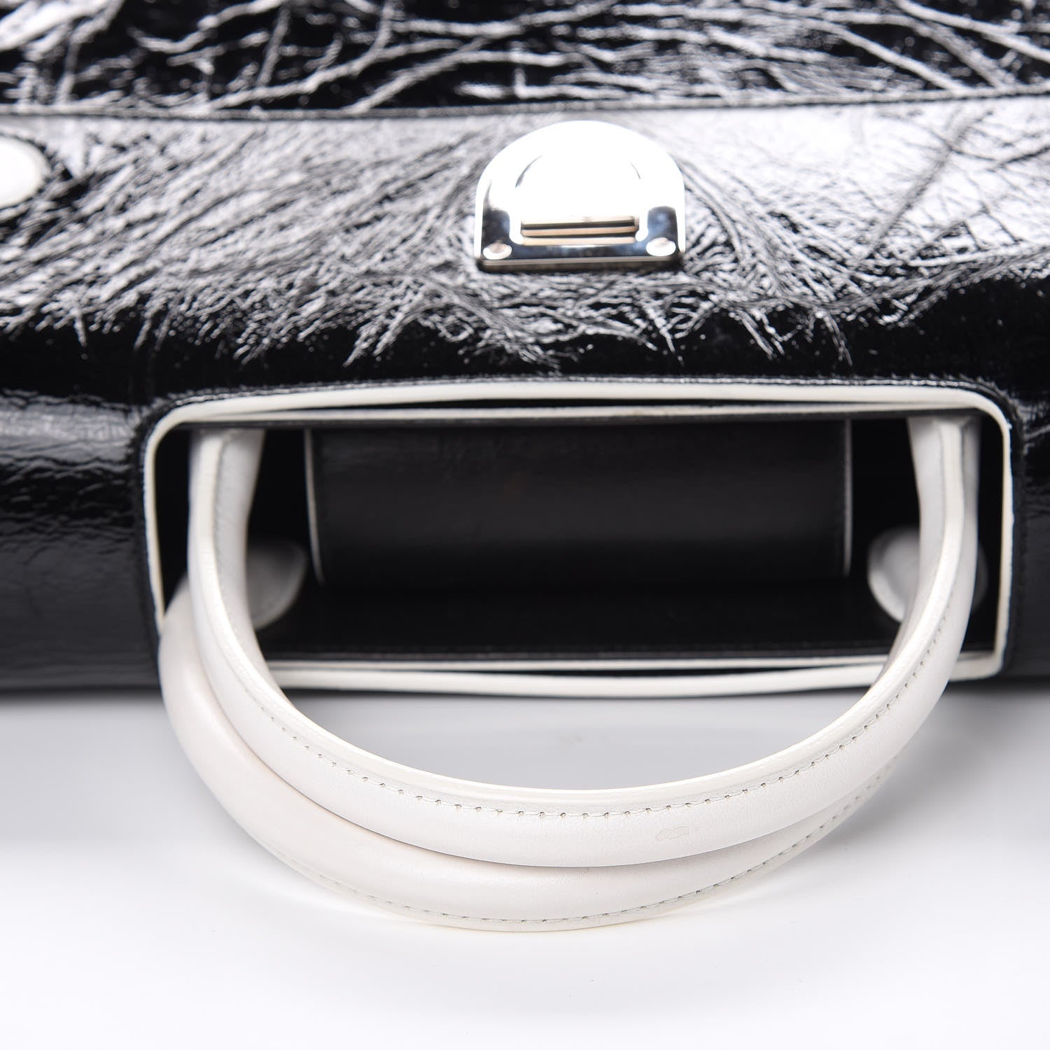 Christian Dior Crinkled Calfskin Medium Diorever Flap Black 10 of 11