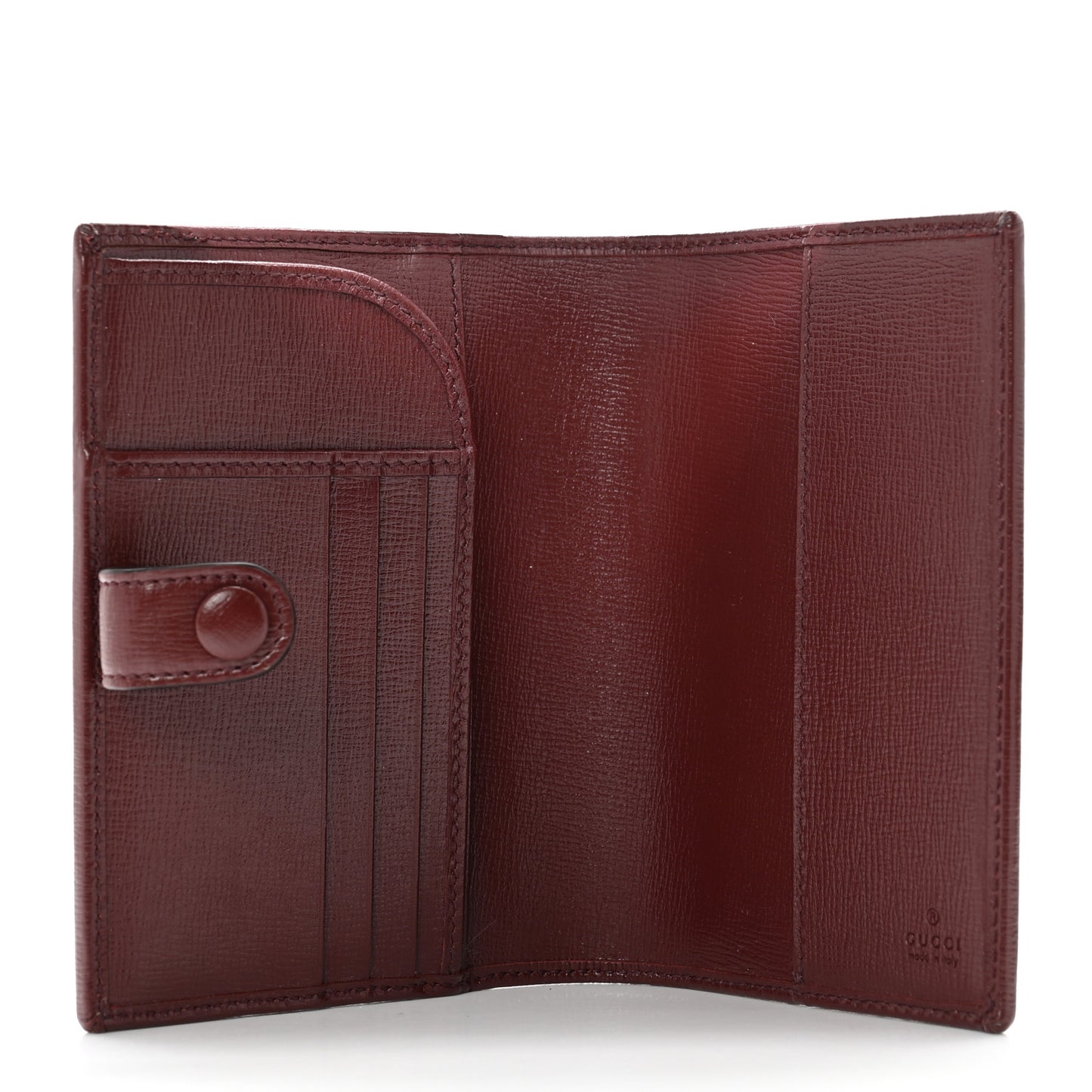 GG Supreme Monogram Azalea Calfskin Retro Interlocking G Passport Case Beige Red