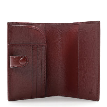 Gucci GG Supreme Monogram Azalea Calfskin Retro Interlocking G Passport Case Beige Red 5 of 7