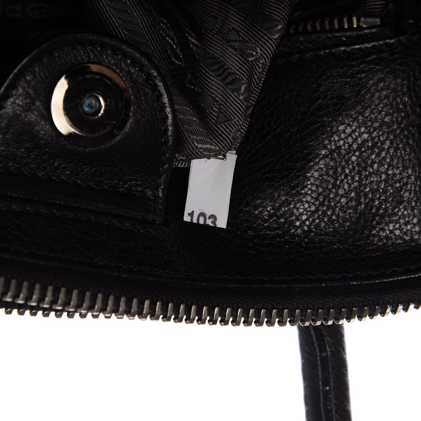 Glace Calf Twin Pocket Tote Black