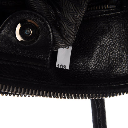Prada Glace Calf Twin Pocket Tote Black 9 of 14