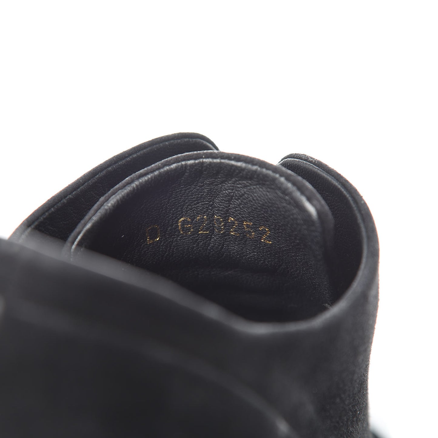 Suede Cap Toe Lace Up Booties 41 Black
