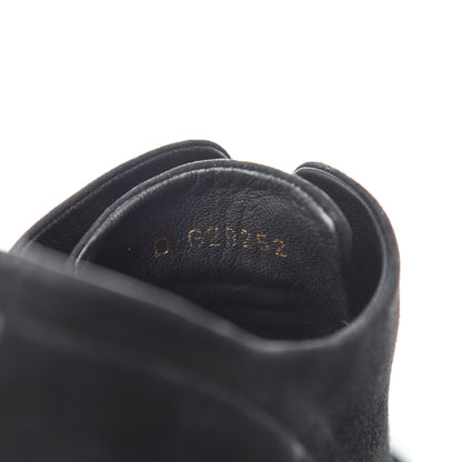 Chanel Suede Cap Toe Lace Up Booties 41 Black 10 of 16