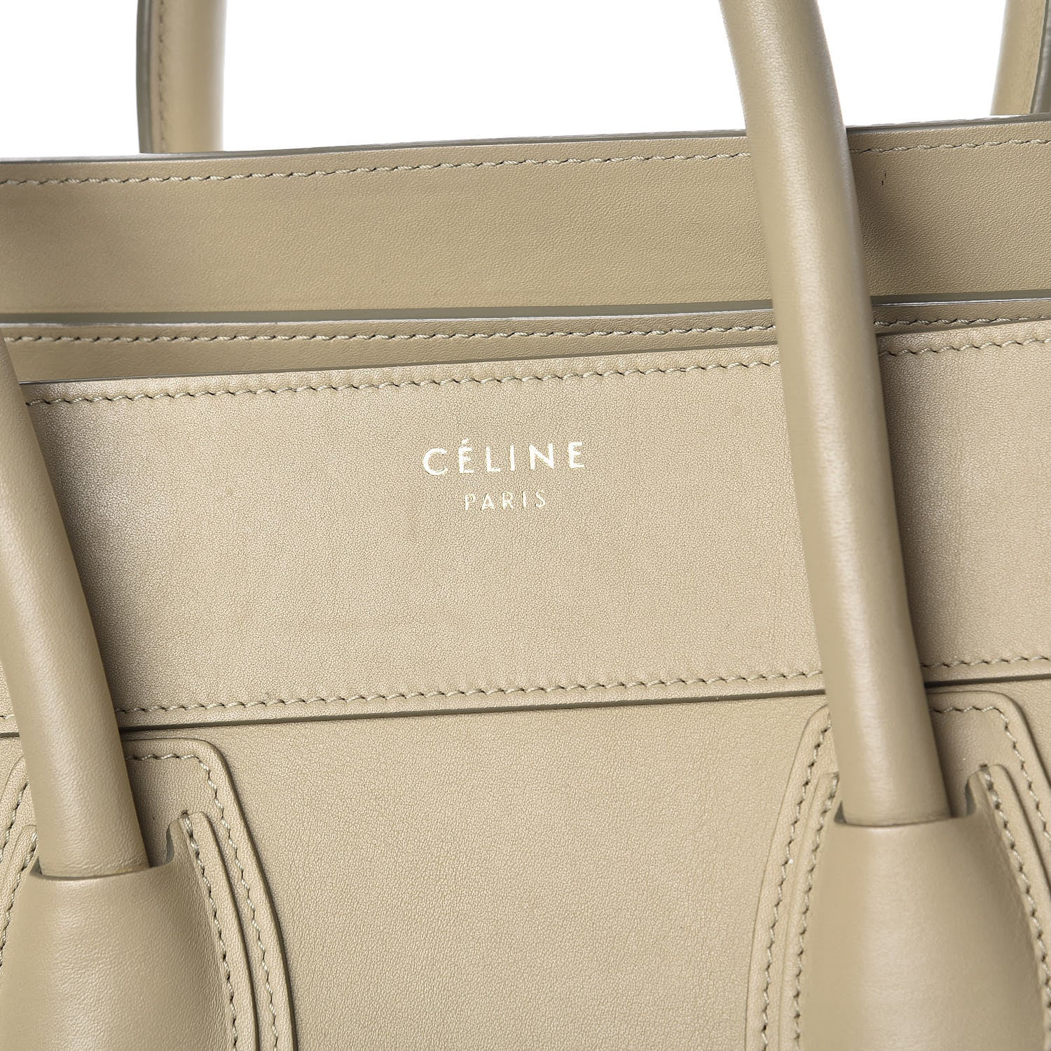 Celine Smooth Calfskin Mini Luggage Mastic 7 of 18