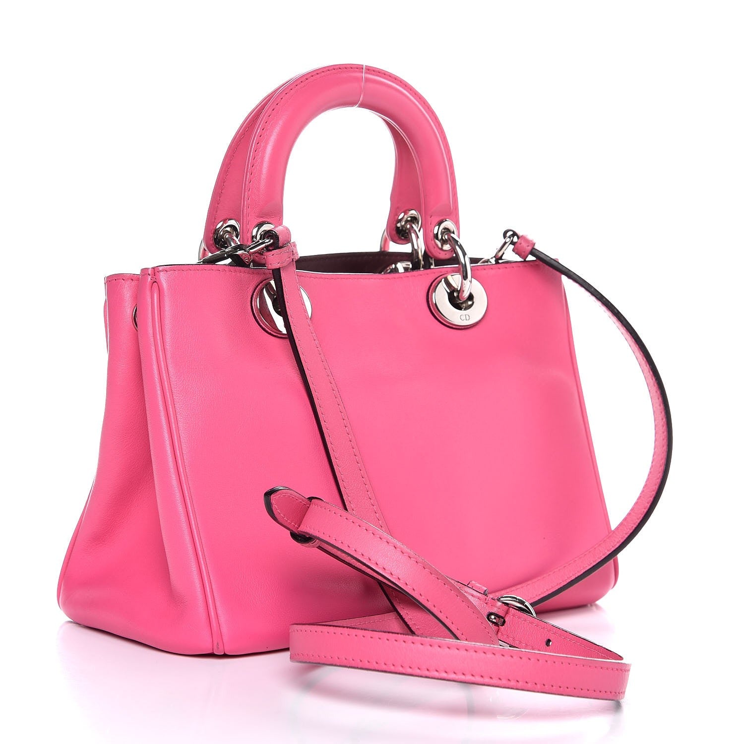 Christian Dior Calfskin Small Diorissimo Tote Pink 4 of 13