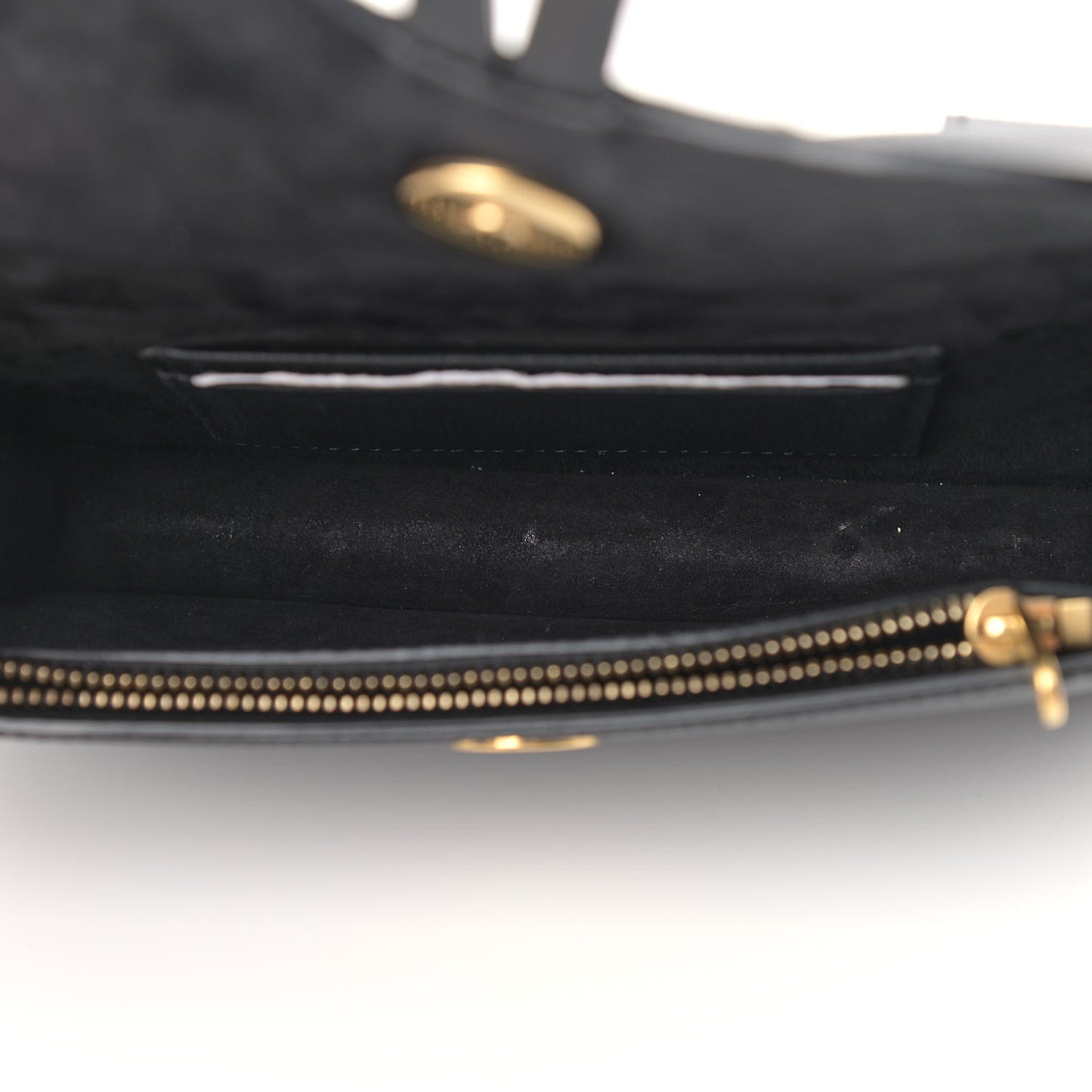 Grained Calfskin Saddle Belt Bag Black
