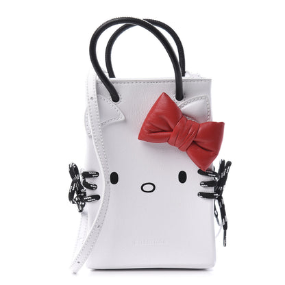 Balenciaga Calfskin Hello Kitty Phone Holder White 1 of 10