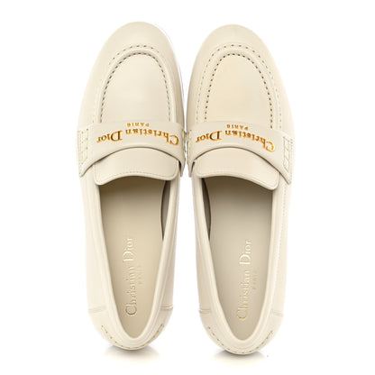 Christian Dior Calfskin Dior Boy Loafers 37.5 White 6 of 9