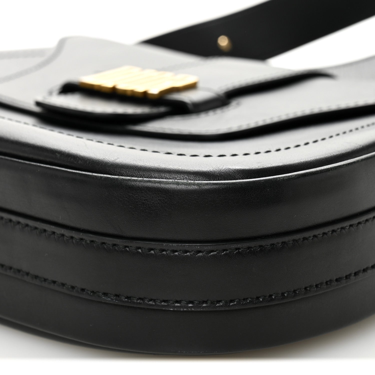 Christian Dior Calfskin D Fence Saddle Bag Black 10 of 10