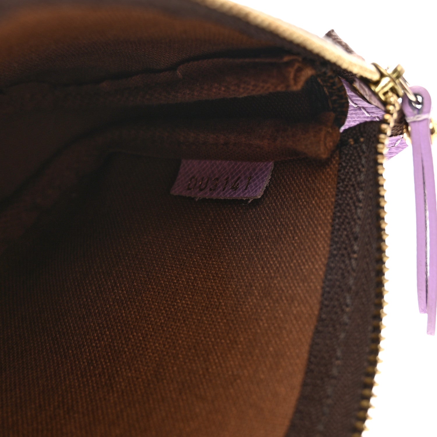 Louis Vuitton Damier Ebene Illustre Mini Pochette Accessories Violet 6 of 9
