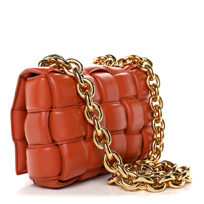 Bottega Veneta Lambskin Maxi Intreccio Padded Chain Cassette Crossbody Bag Clay 3 of 11