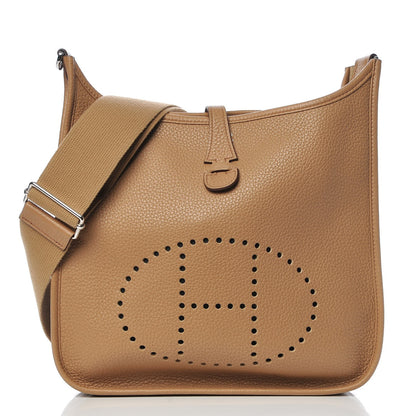 Hermes Taurillon Clemence Evelyne III PM Natural Sable 1 of 10