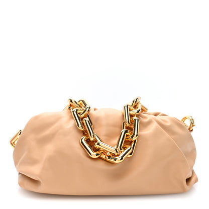 Bottega Veneta Calfskin The Pouch Chain Almond 1 of 9