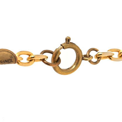 Chanel Crystal CC Medallion Station Necklace Gold 4 of 5