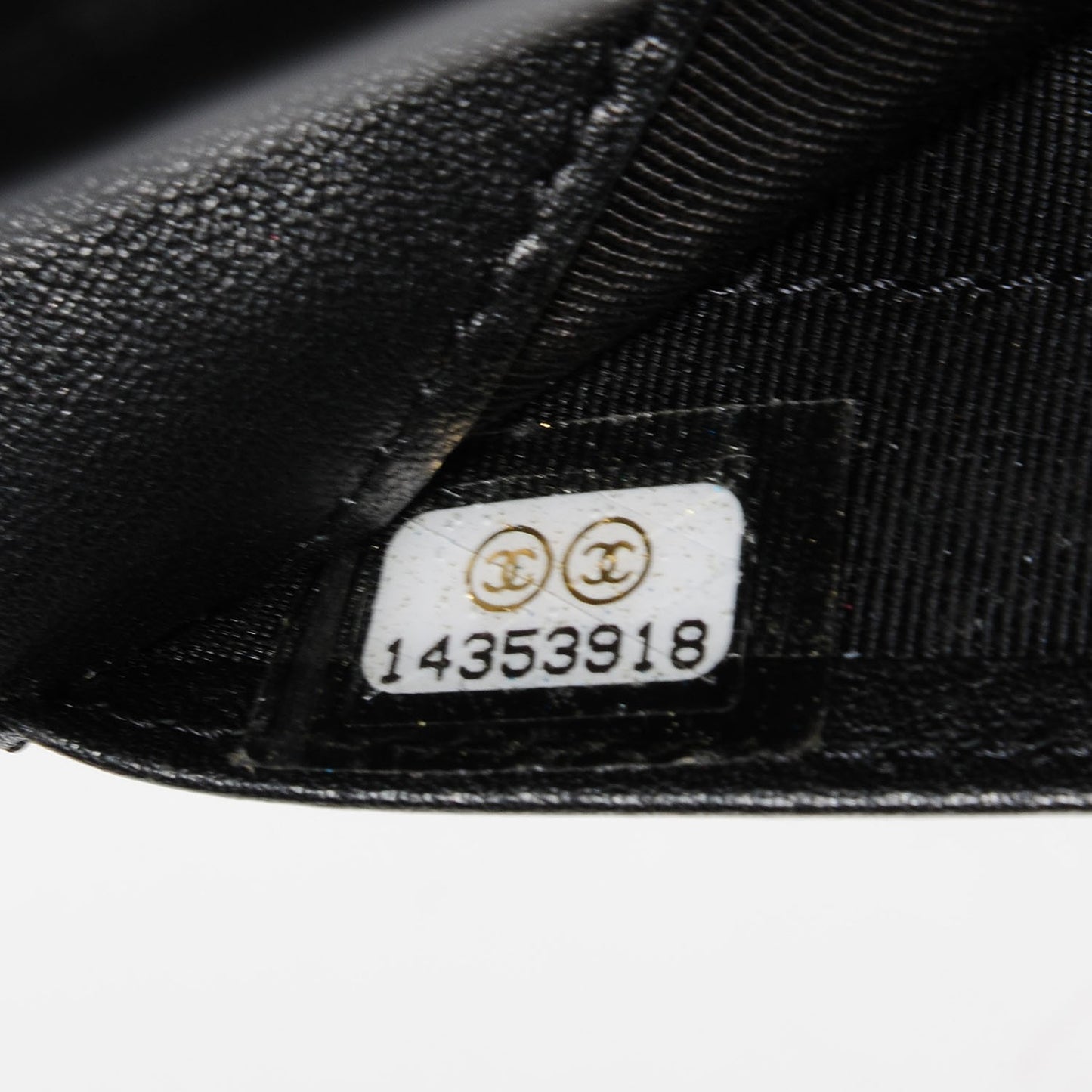Patent Quilted Zip Pocket Wallet Black