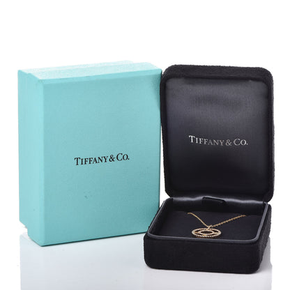 Tiffany 18K Rose Gold Diamond Small Atlas Open Pave Pendant Necklace 7 of 7