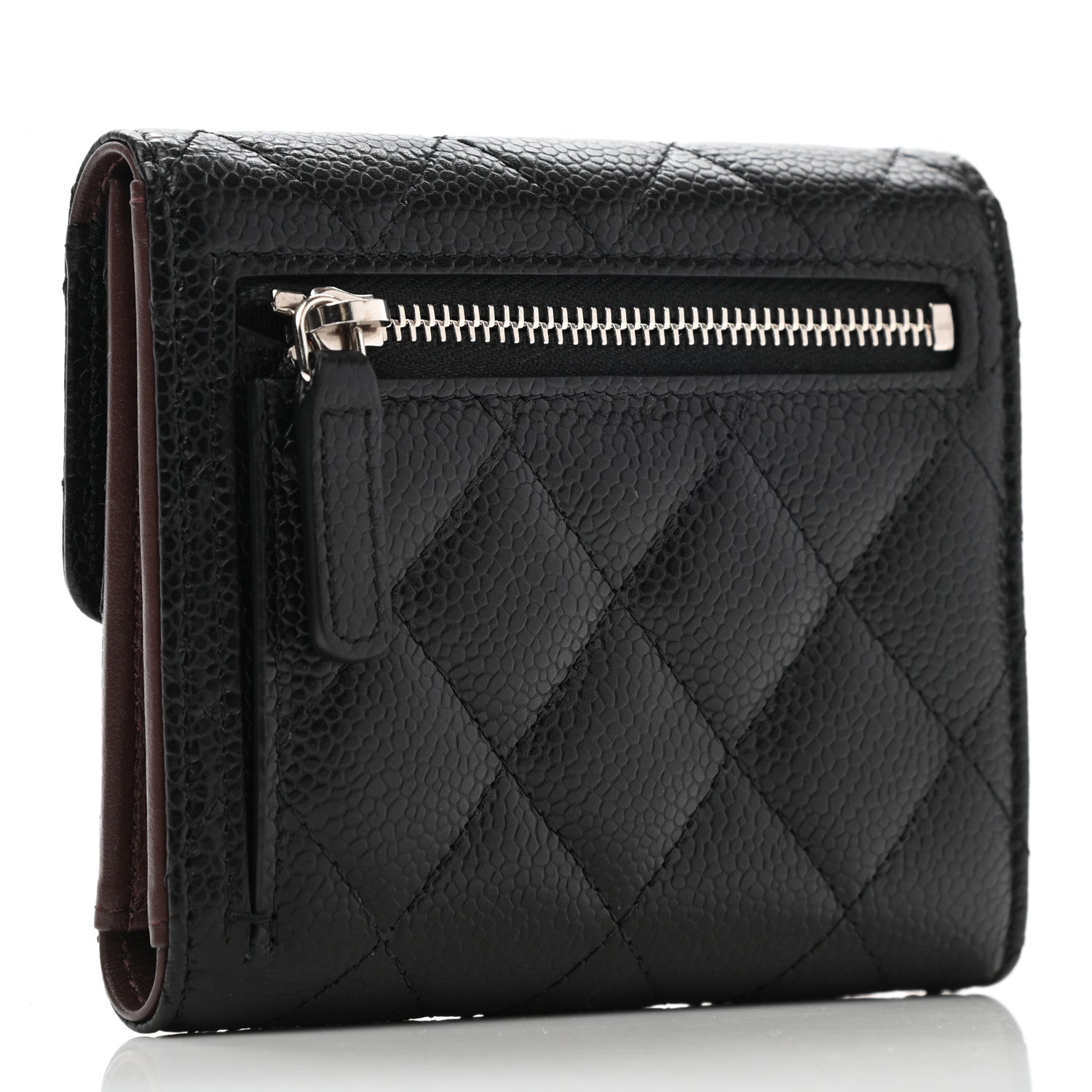 Chanel Caviar Quilted Compact Flap Wallet Black 3 of 10