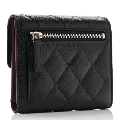 Chanel Caviar Quilted Compact Flap Wallet Black 3 of 10