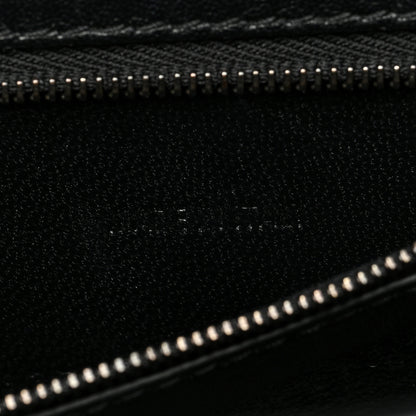 Balenciaga Shiny Calfskin Monochrome Crocodile Embossed Small Hourglass Top Handle Bag Black 7 of 10