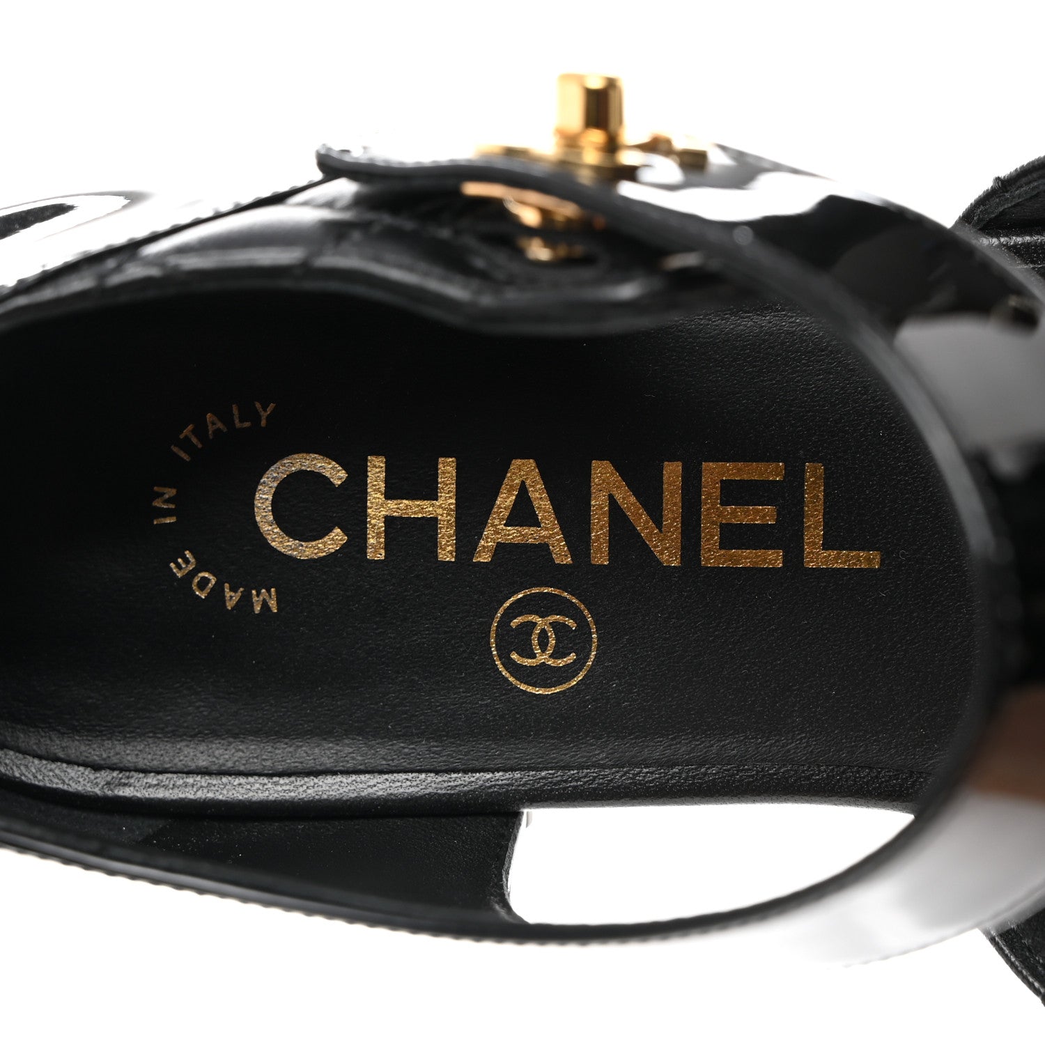 Chanel Patent Lambskin Quilted Cap Toe Ballerina Flats 37 Black 6 of 9