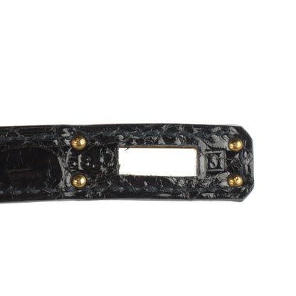 Hermes Shiny Niloticus Crocodile Kelly Pochette Black 34 of 34