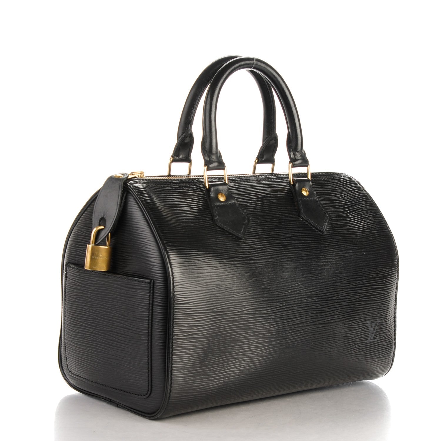 Louis Vuitton Epi Speedy 25 Black 3 of 7