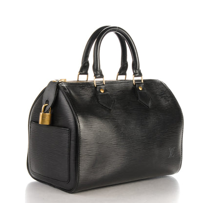 Louis Vuitton Epi Speedy 25 Black 3 of 7