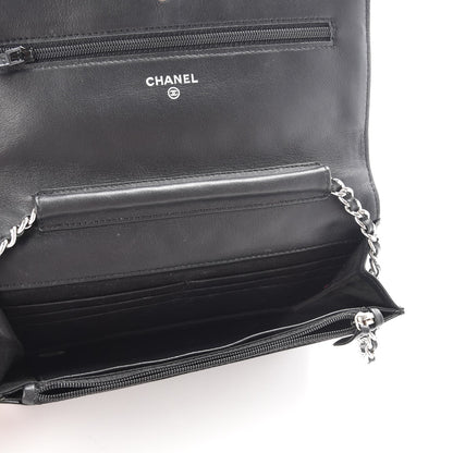 Chanel Patent Quilted Brilliant Wallet On Chain WOC Black 5 of 8