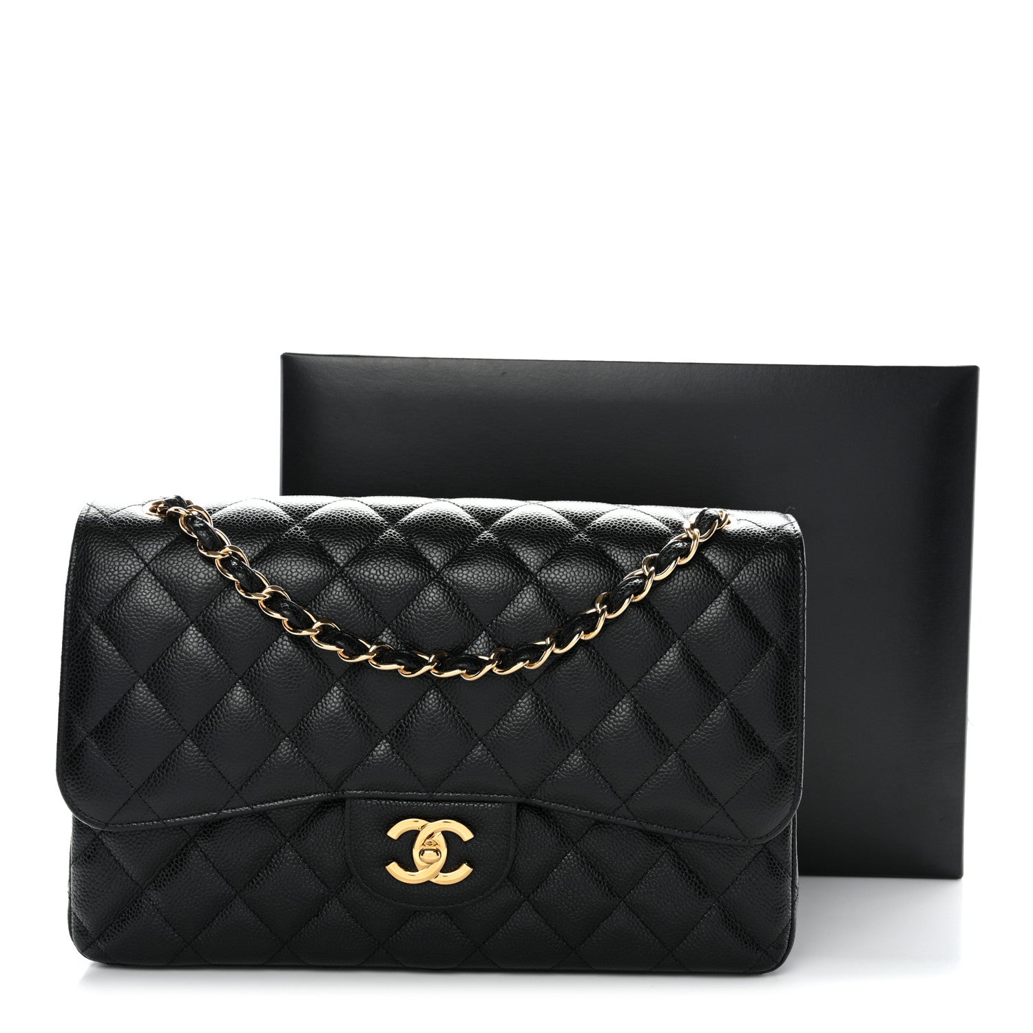 Chanel Caviar Quilted Jumbo Double Flap Black 11 of 11