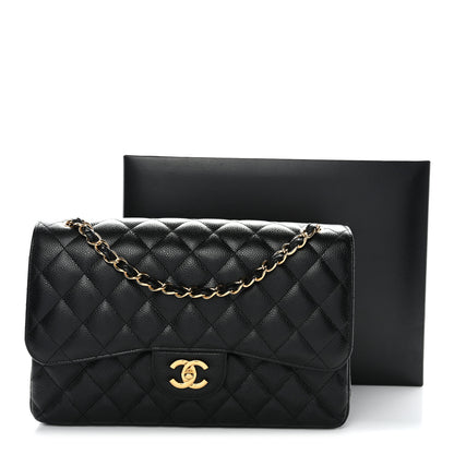 Chanel Caviar Quilted Jumbo Double Flap Black 11 of 11