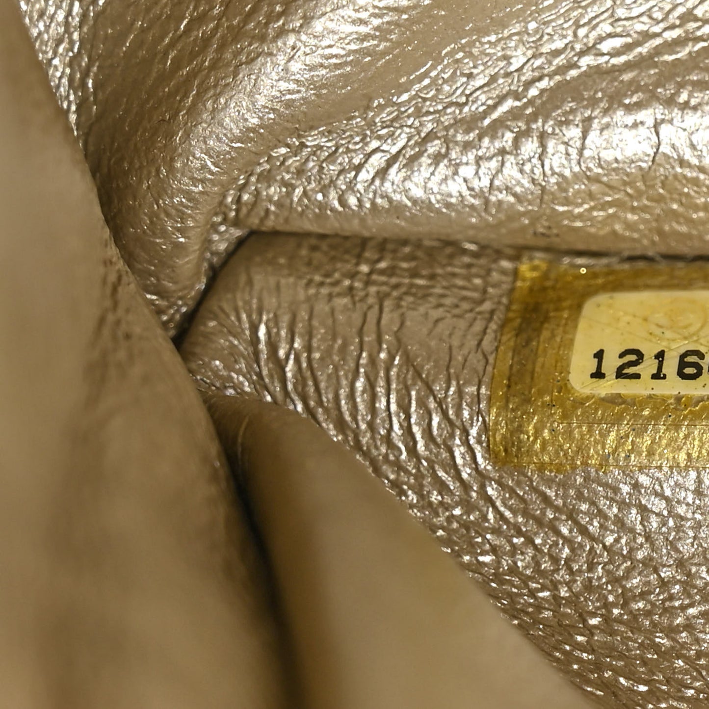 Metallic Aged Calfskin Quilted 2.55 Reissue 227 Flap Pale Gold