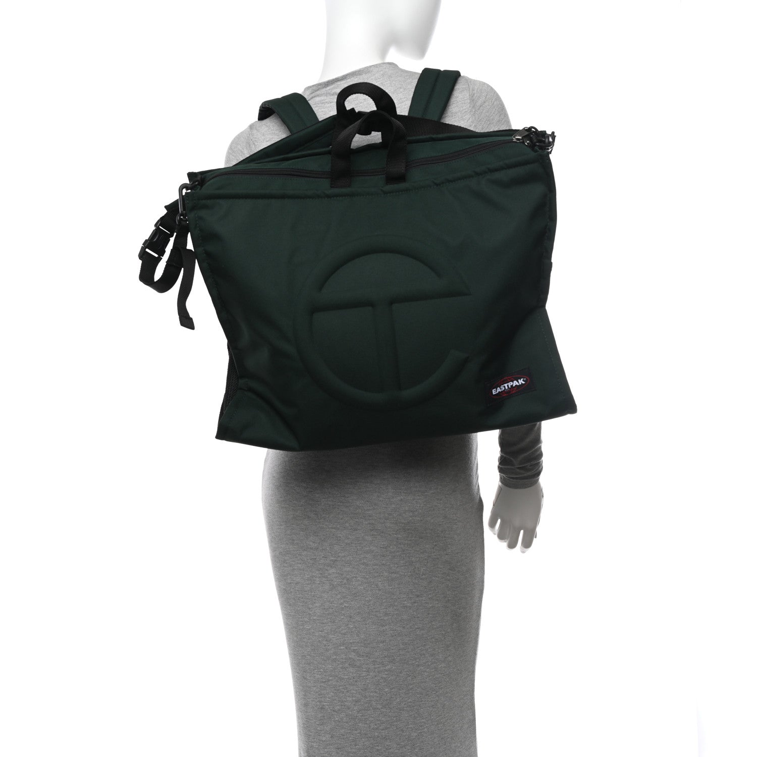 Telfar x EASTPAK Tactical Nylon Large Shopper Dark Olive 2 of 9