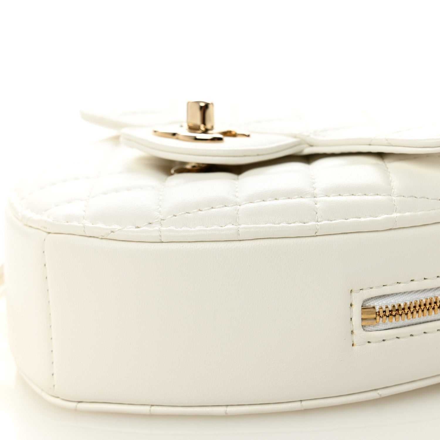 Chanel Lambskin Quilted CC In Love Heart Bag White 11 of 11