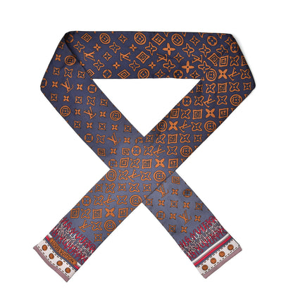 Louis Vuitton Silk Monogram Map Bandeau Quetsche 1 of 5