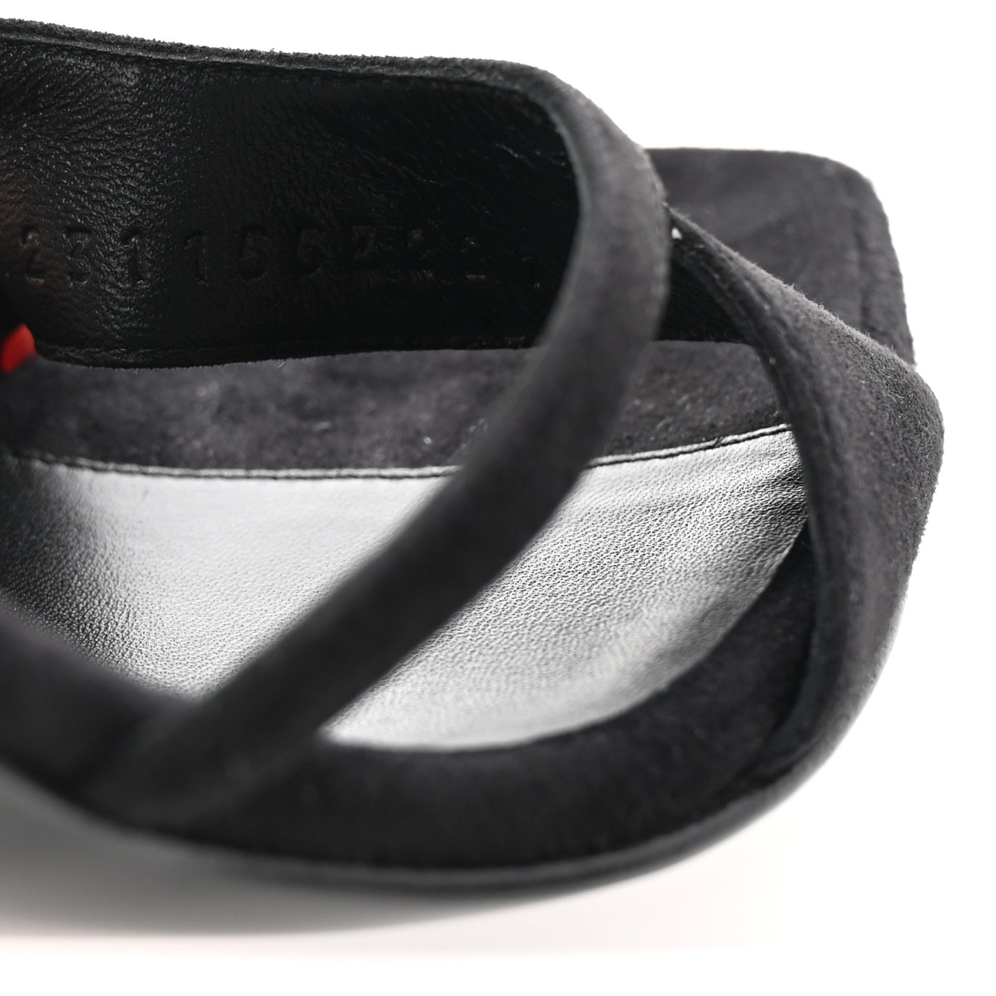 Suede Goatskin Gemma 95 Sandals 39 Black