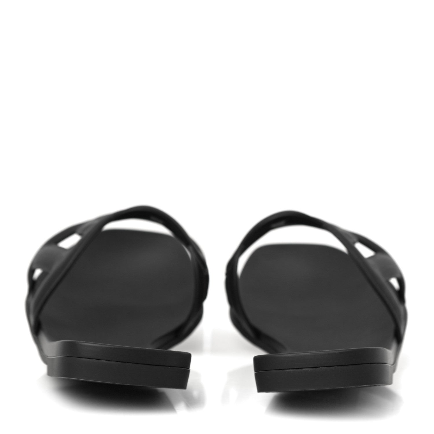 Hermes Rubber Aloha Sandals 39 Black 6 of 9