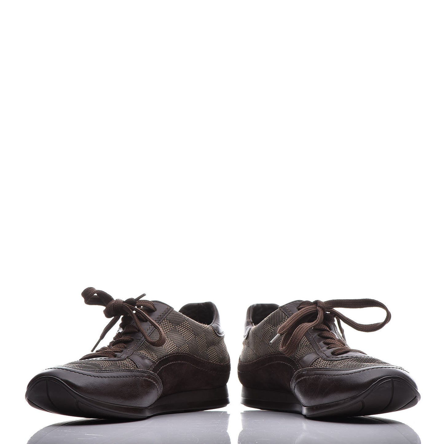 Suede Damier Ebene Sneakers 8.5 Brown