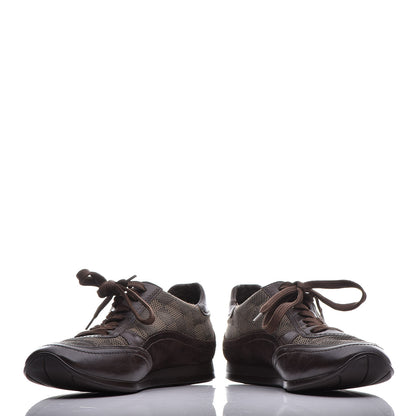 Louis Vuitton Suede Damier Ebene Sneakers 8.5 Brown 5 of 15