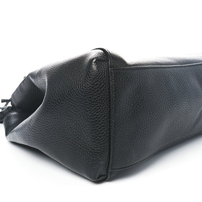 Gucci Pebbled Calfskin Lady Tassel Top Handle Bag Black 9 of 10