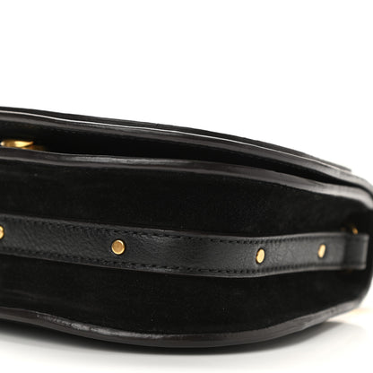 Chloe Calfskin Suede Small Nile Bracelet Bag Black 10 of 11