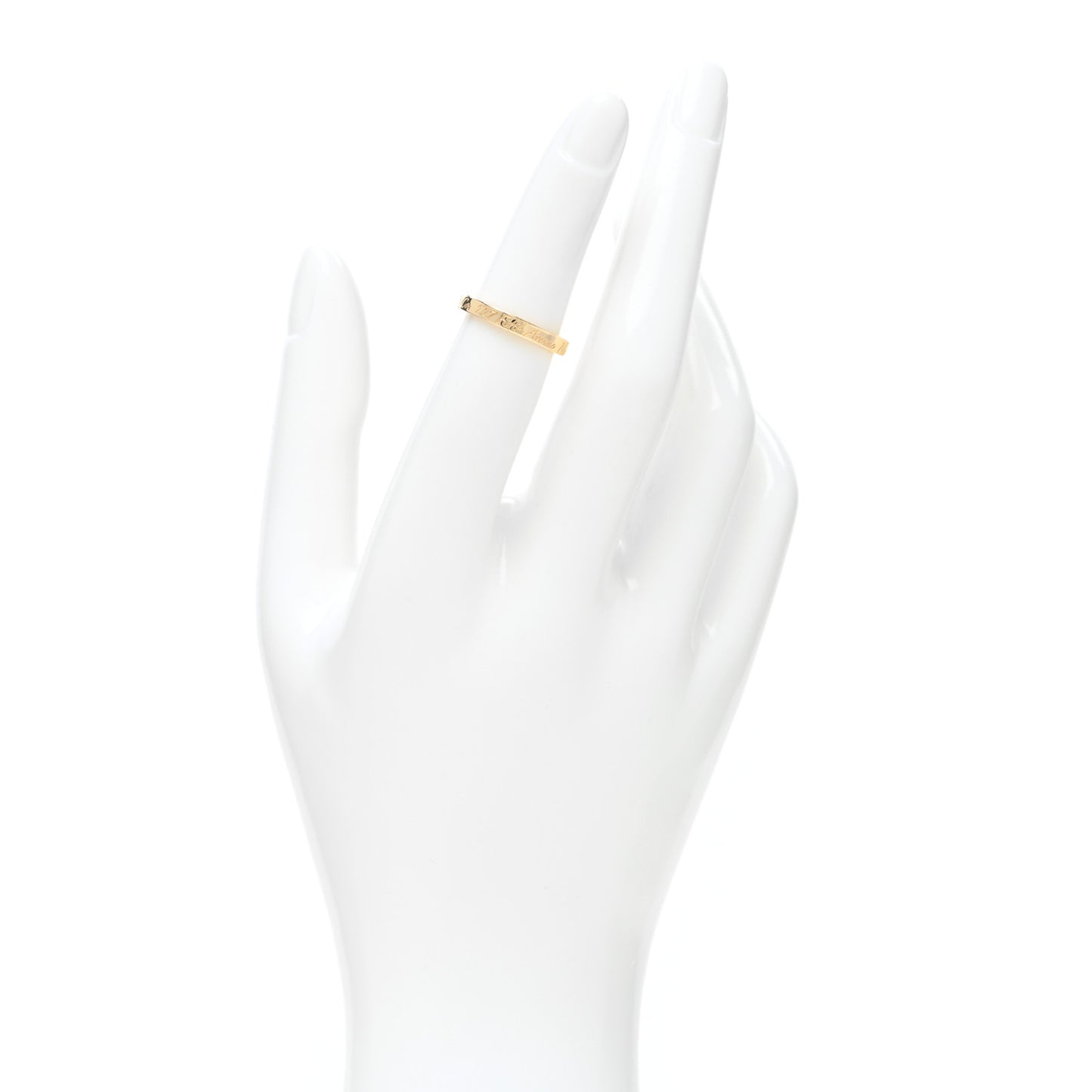 18K Yellow Gold Notes Ring 49 4.75