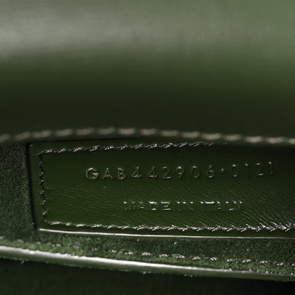 Saint Laurent Smooth Calfskin Medium Monogram Sunset Satchel Vert Kaki 8 of 11